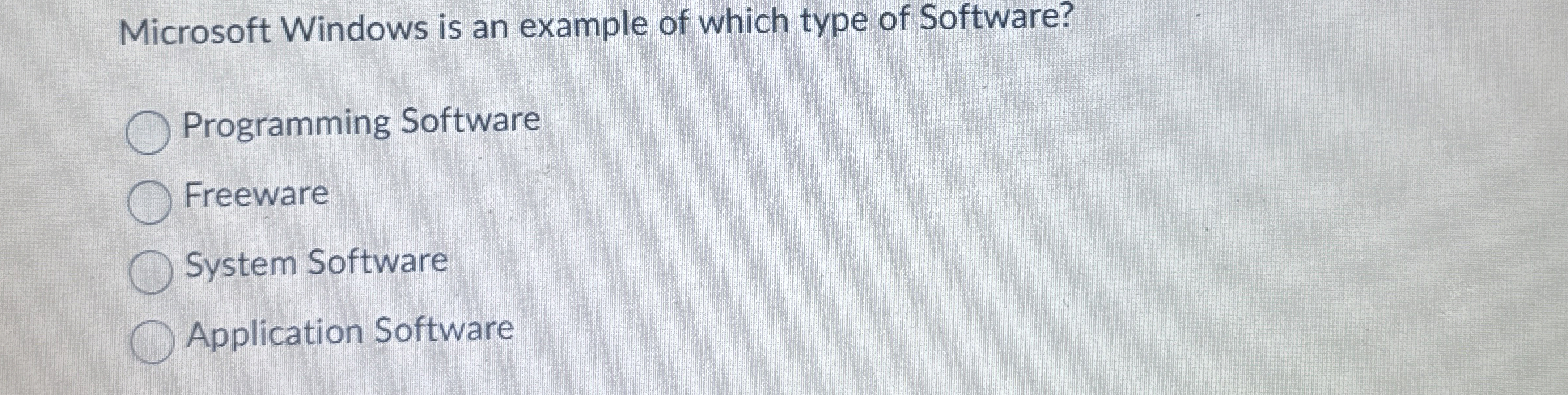 Solved Microsoft Windows is an example of which type of | Chegg.com