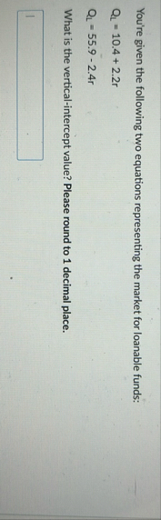 Solved You're given the following two equations representing | Chegg.com