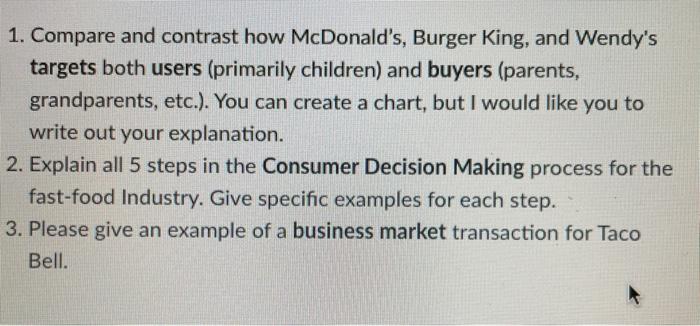 compare and contrast mcdonald's and burger king essay