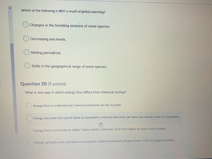 Solved Which of the following is NOT a result of global | Chegg.com