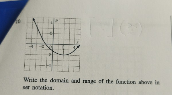 Solved What's the domain and range of the function in set | Chegg.com