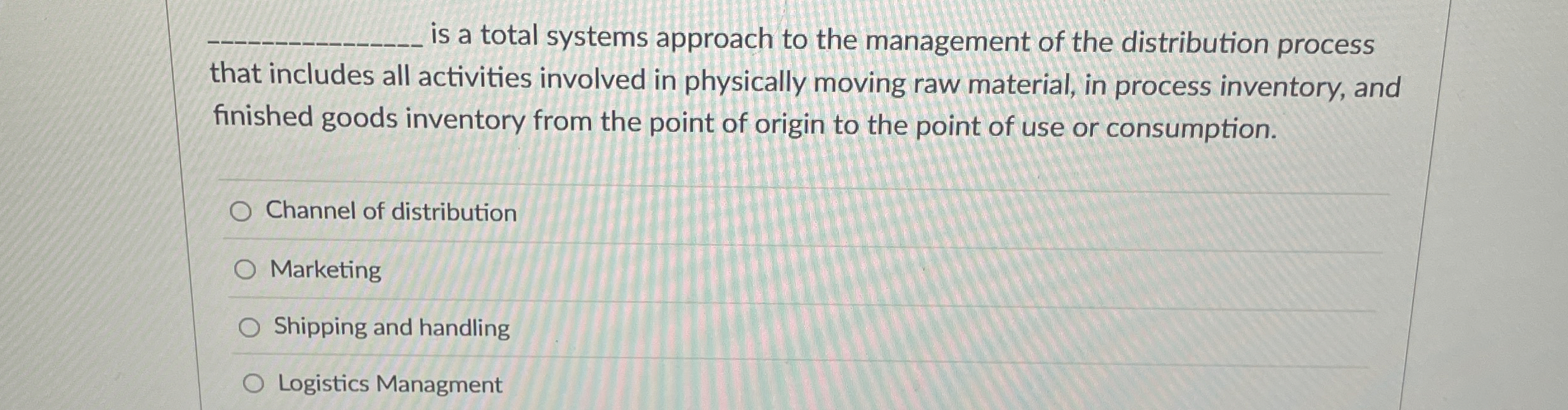Solved q, ﻿is a total systems approach to the management of | Chegg.com
