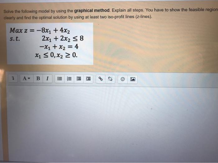 Solved Solve the following model by using the graphical | Chegg.com