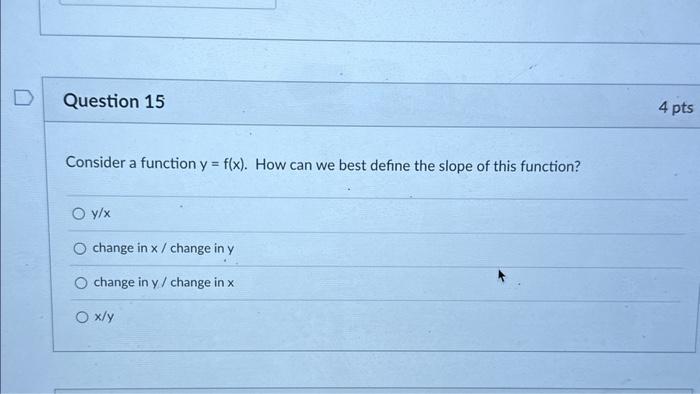 Solved Consider a function y=f(x). How can we best define | Chegg.com