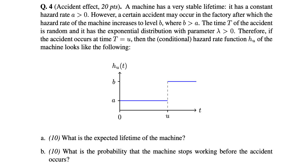 Machine Consequence Solved Q. 4 (Accident effect, 20 pts). A machine has a | Chegg.com