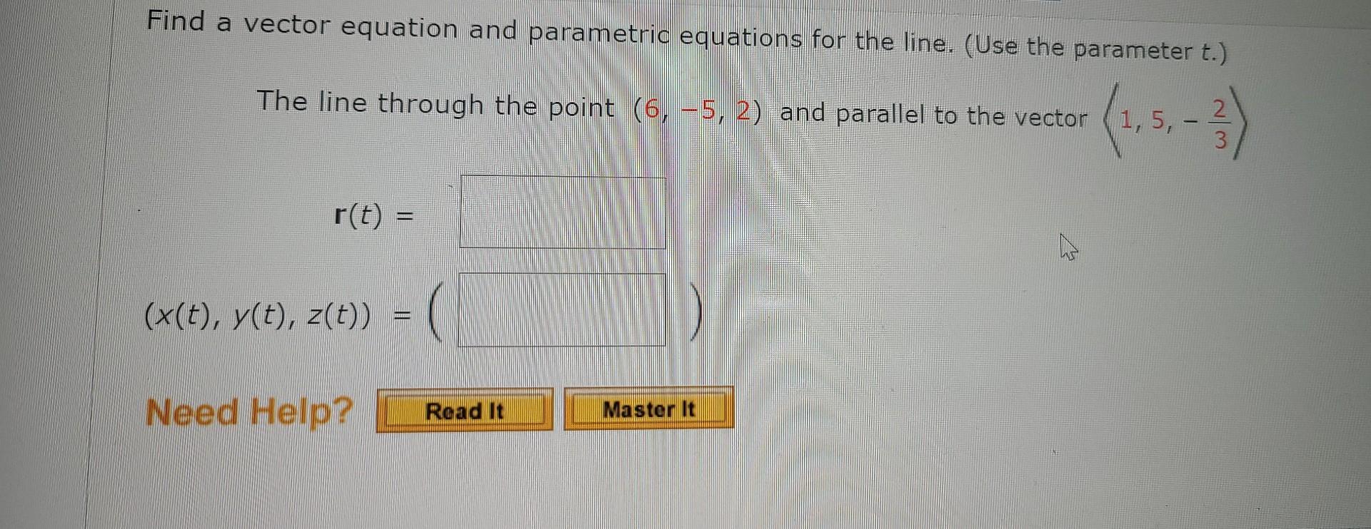 solved-find-a-vector-equation-and-parametric-equations-for-chegg