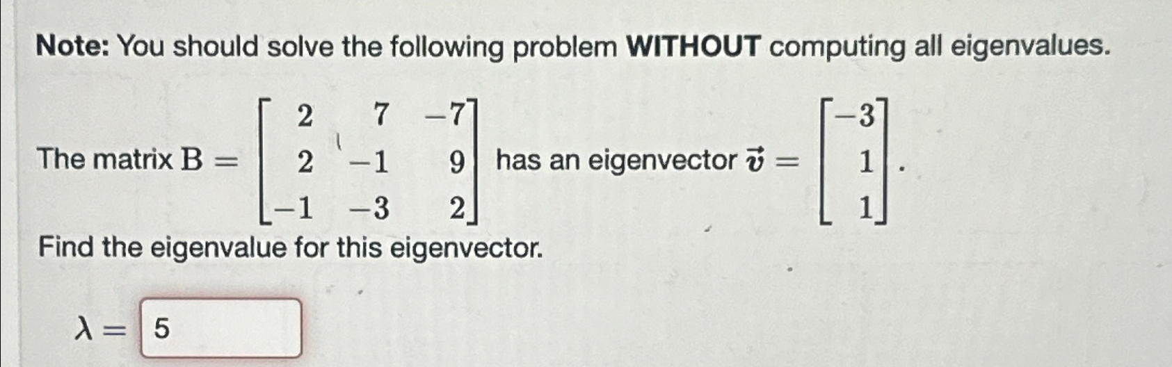 Solved Note: You should solve the following problem WITHOUT | Chegg.com