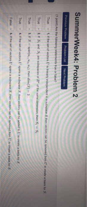 Solved SummerWeek4: Problem 2 Previous Problem Problem List | Chegg.com