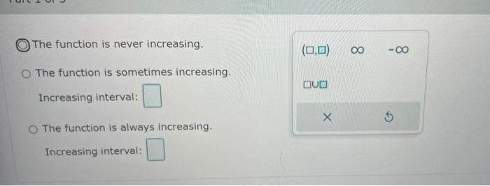 Solved Use interval notation to write the intervals over | Chegg.com