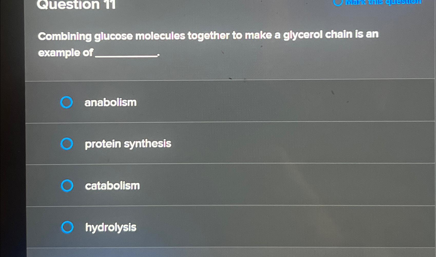 Solved Combining glucose molecules together to make a | Chegg.com