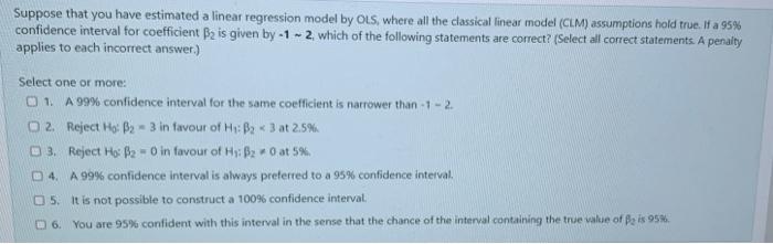 Solved Suppose that you have estimated a linear regression | Chegg.com