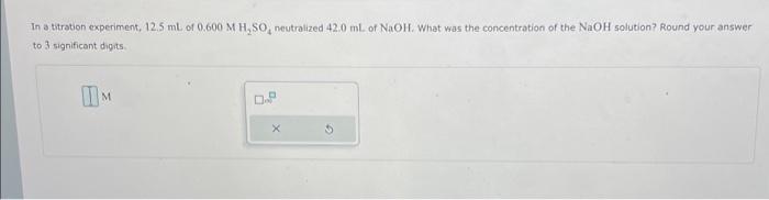 in a titration experiment a 12.5 ml sample of 1.75