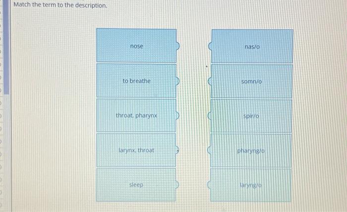 Solved Match the term to the description. | Chegg.com