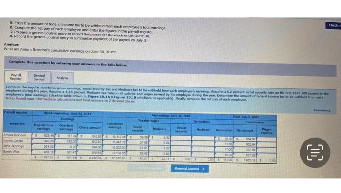 Solved Problem 10.2A (Algo) Computing gross earnings, | Chegg.com