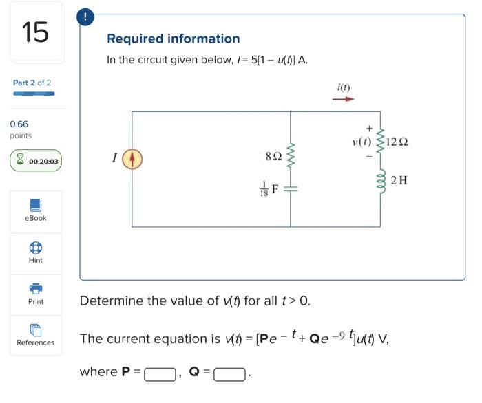 Solved 15 Required Information In The Circuit Given Below, | Chegg.com