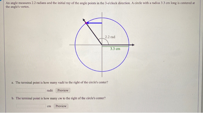 solved-an-angle-measures-2-2-radians-and-the-initial-ray-of-chegg