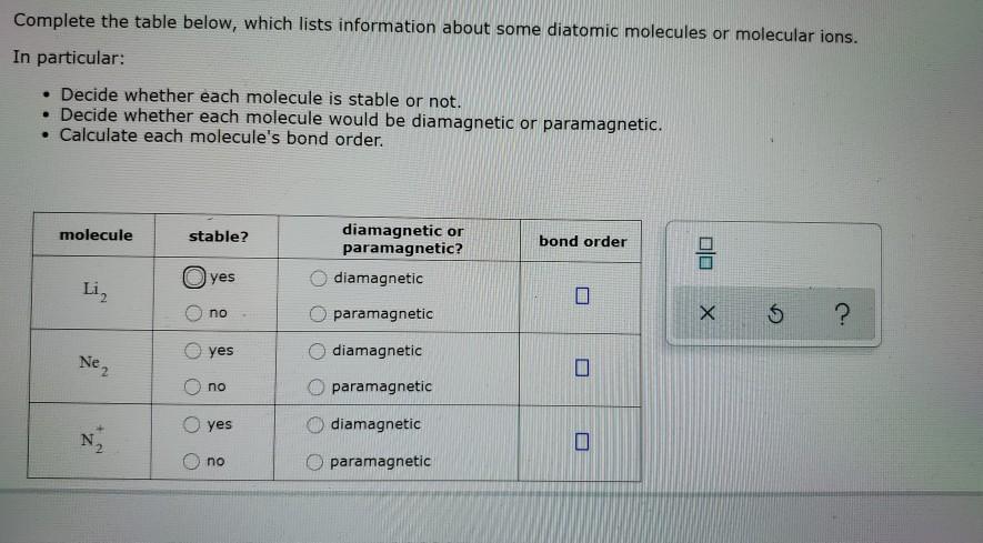 Solved Complete the table below, which lists information | Chegg.com