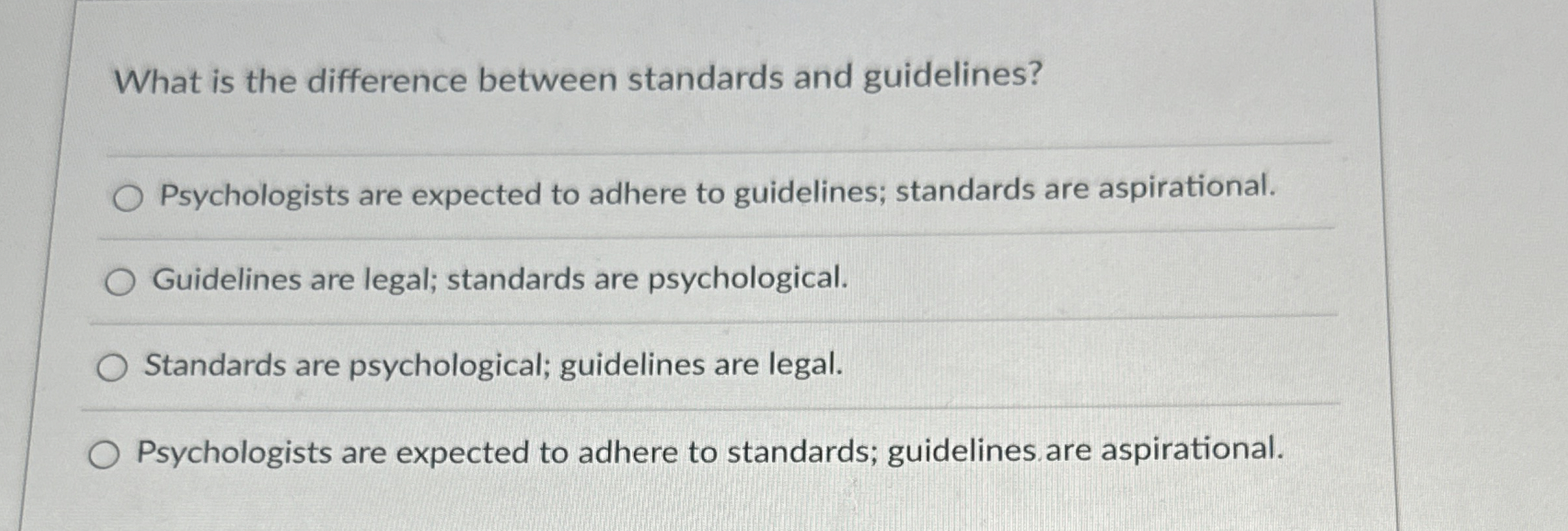 Solved What is the difference between standards and | Chegg.com