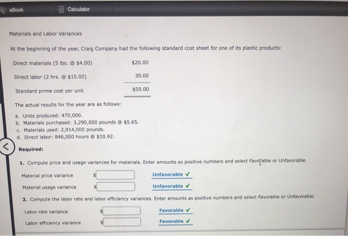 labor variances