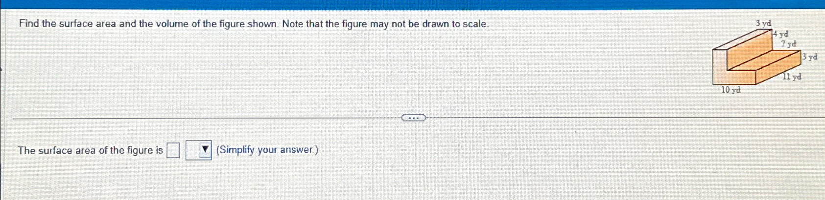 Solved Find the surface area and the volume of the figure | Chegg.com