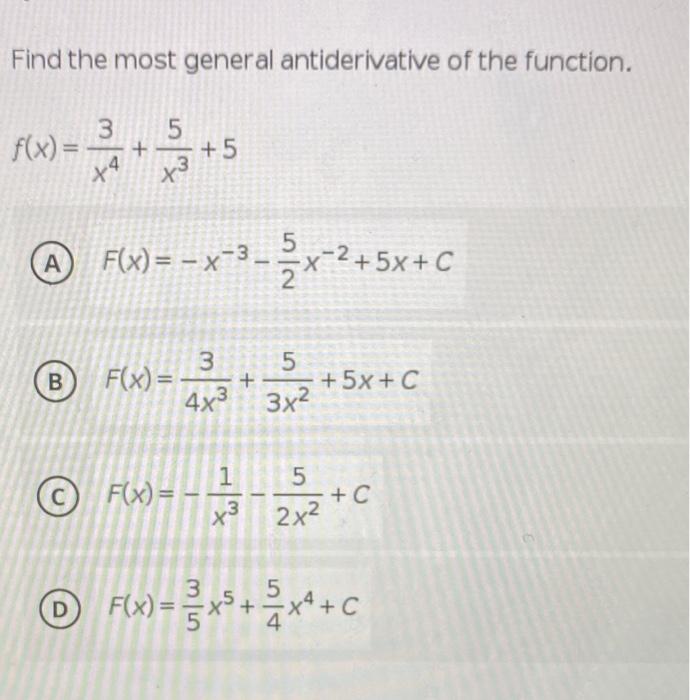 solved-determine-if-f-x-is-an-antiderivative-of-f-x-chegg