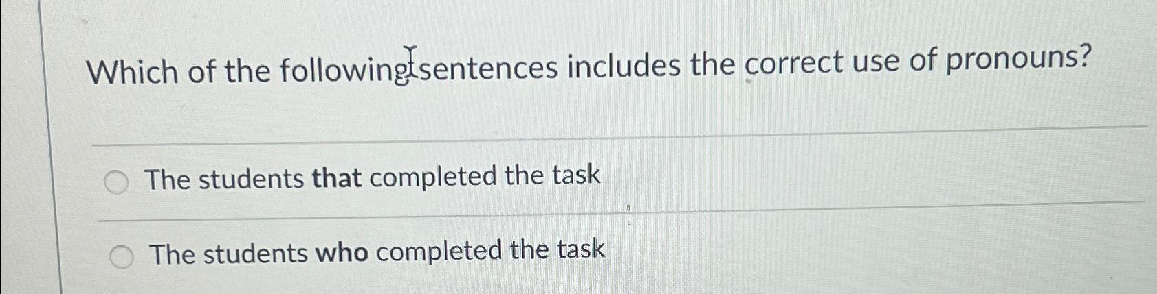 Solved Which of the followingsentences includes the correct | Chegg.com