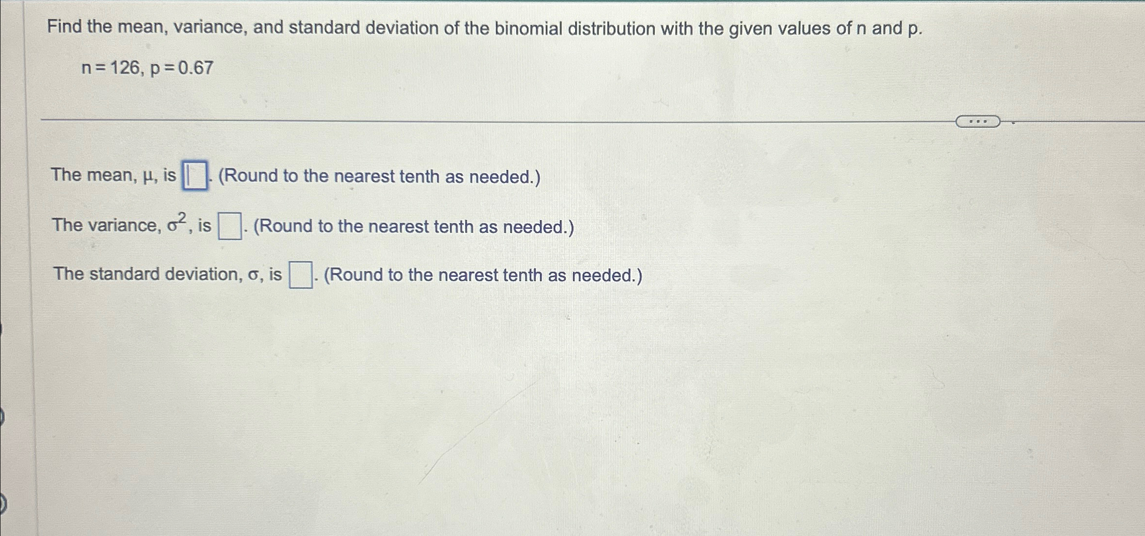 Solved Find The Mean, Variance, And Standard Deviation Of | Chegg.com