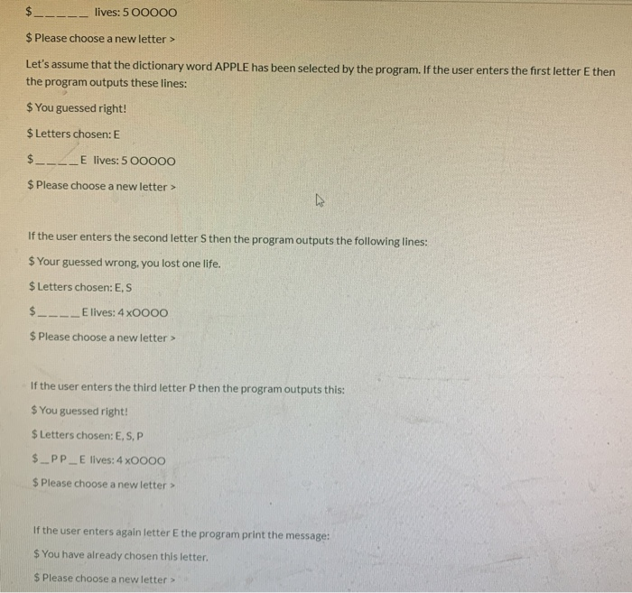 Solved PA 4. Hangman Game Topics 1. String manipulation 2. | Chegg.com