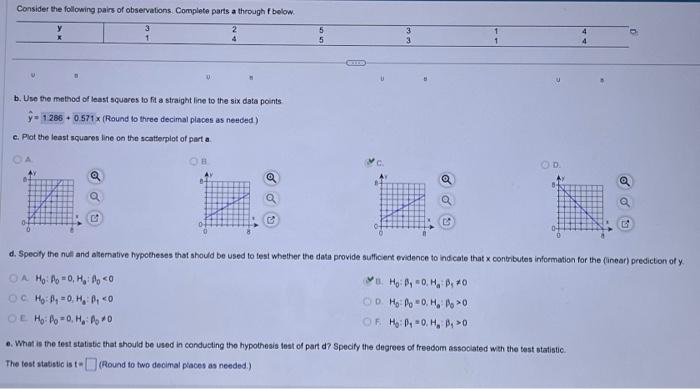 Solved B. Use The Method Of Least Squares To Fit A Straight | Chegg.com