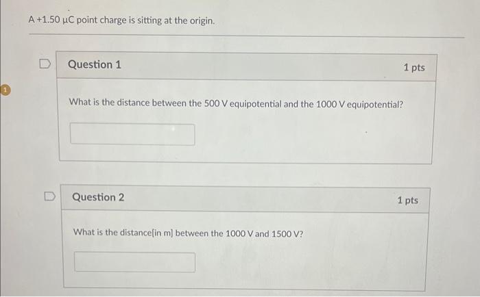 Image showcasing Solved What is the distance between the 500 V equipotential | Chegg.com