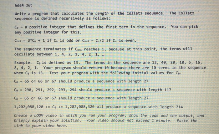 Solved Week 10: Write a program that calculates the length | Chegg.com image.
