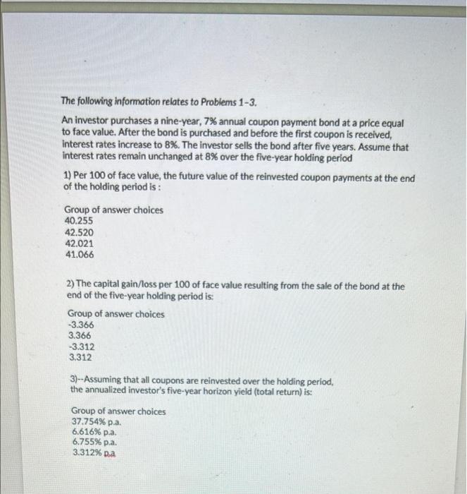Solved The Following Information Relates To Problems 1 3 An Chegg