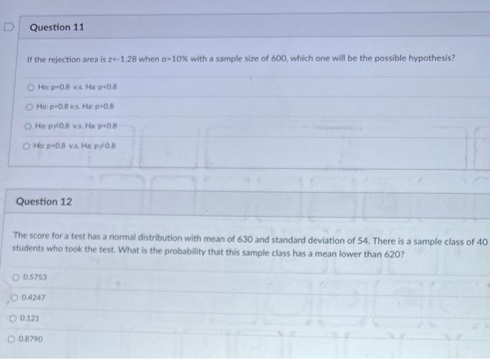 Solved If the rejection area is z