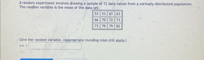 Solved A Random Experiment Involves Drawing A Sample Of 12 | Chegg.com