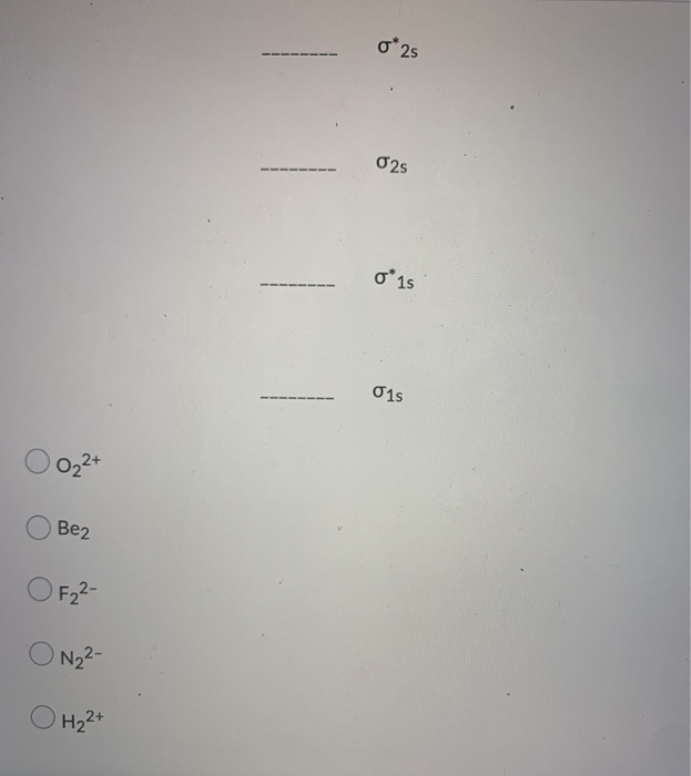 Solved According To Molecular Orbital Theory, Which Of The | Chegg.com