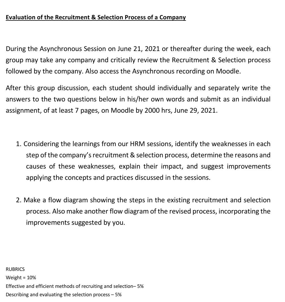Solved recruitment and selection process of Samsung company 