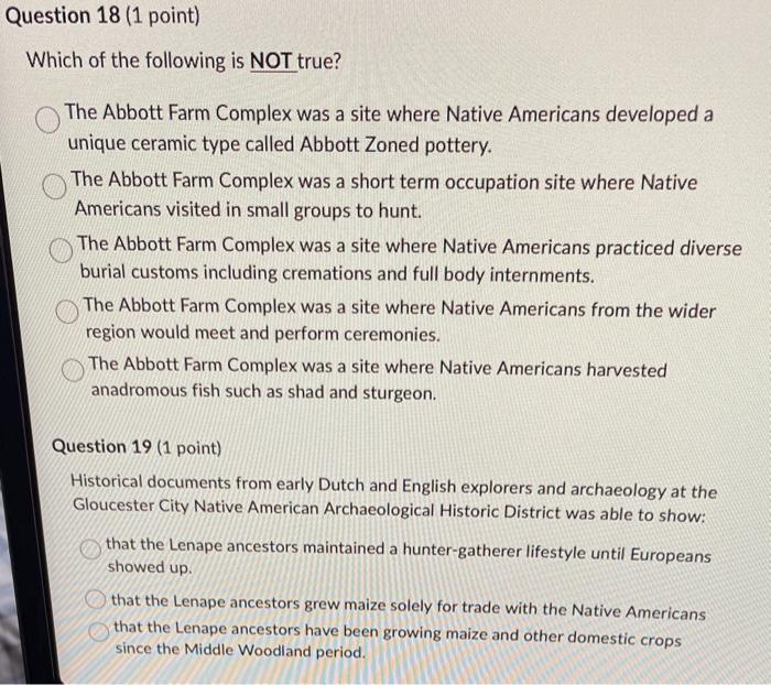 Which of the following is NOT true? The Abbott Farm