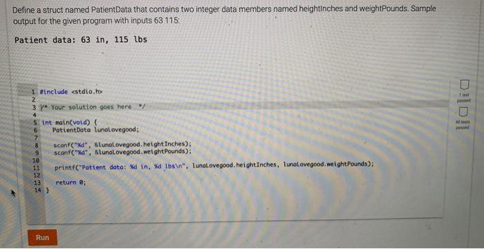Solved in c | Chegg.com