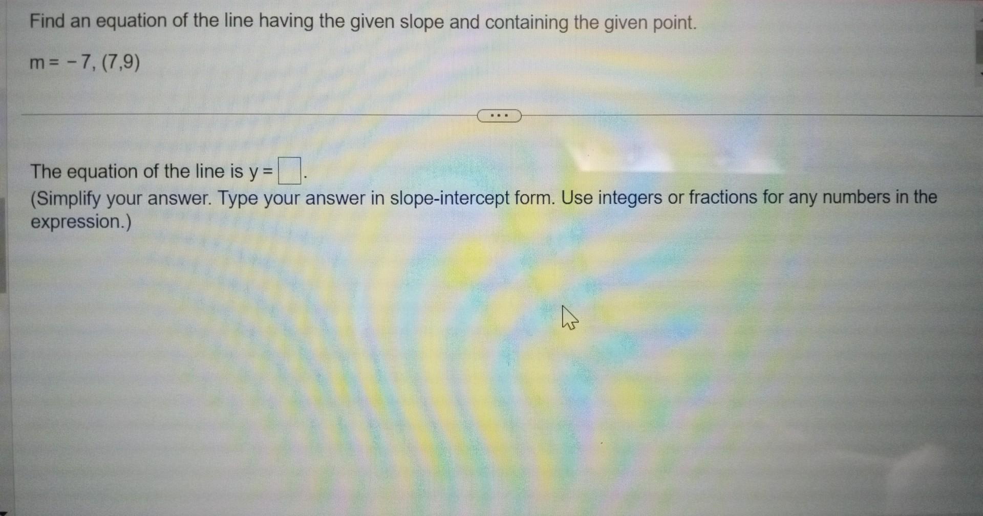 Solved Find an equation of the line having the given slope | Chegg.com