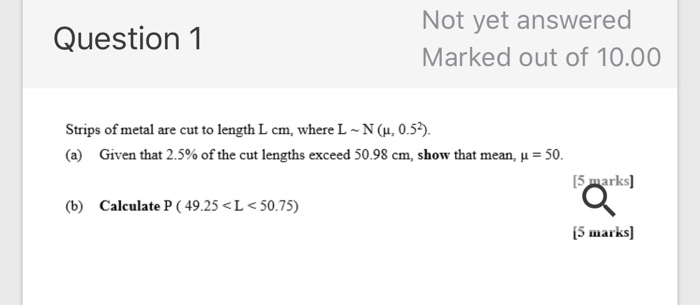 Solved Question 1 Answer saved Marked out of 10.00 P Flag | Chegg.com