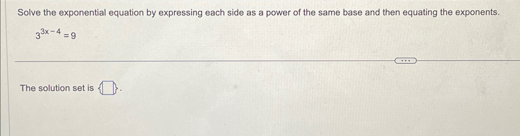 Solved Solve the exponential equation by expressing each | Chegg.com