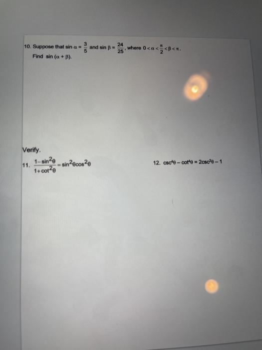 Solved Name WORKSHEET - SUM AND DIFFERENCE IDENTITIES | Chegg.com