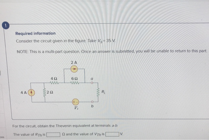 Solved ! Required Information Consider The Circuit Given In | Chegg.com