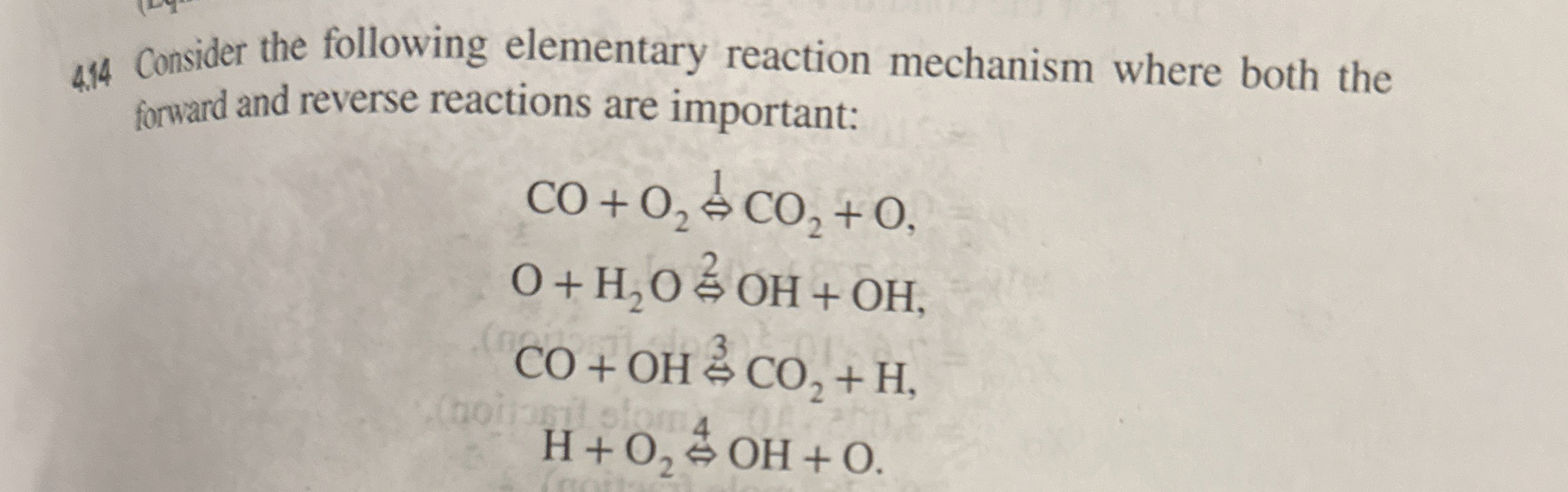 Solved 4.4 ﻿Consider the following elementary reaction | Chegg.com
