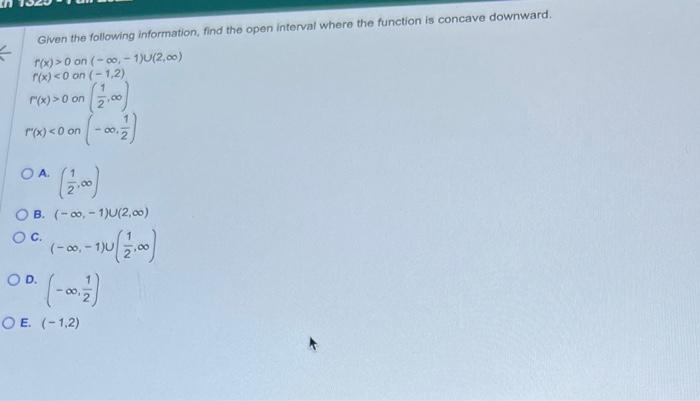 Solved Given the following information, find the open | Chegg.com