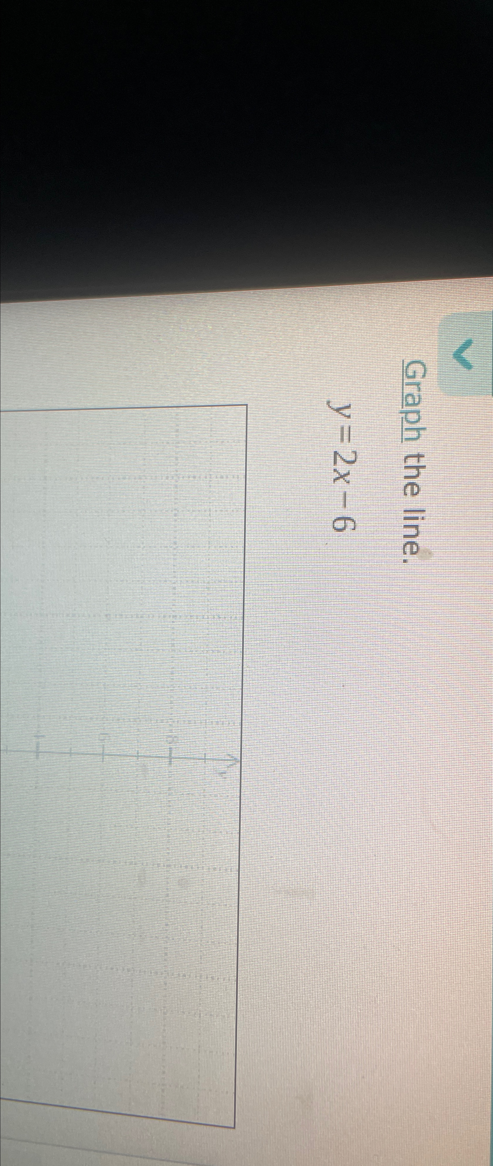 Solved Graph the line.y=2x-6 | Chegg.com