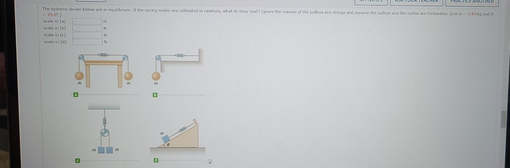 Solved RACTICE ANOTHER The systems shown below are in