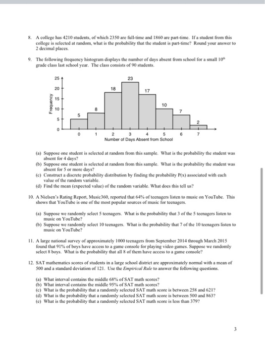 Solved 8. A college has 4210 students, of which 2350 are | Chegg.com