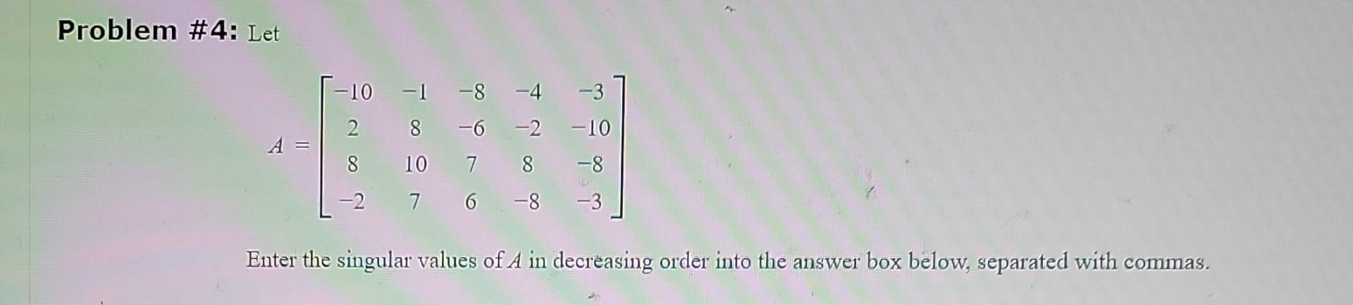 Solved Problem \#4: Let | Chegg.com