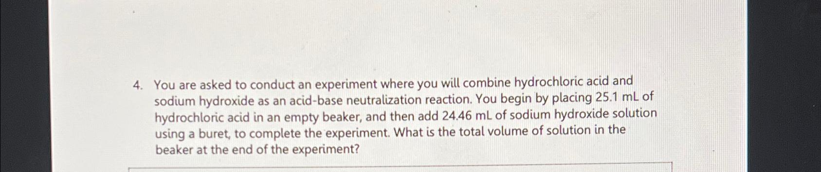 Solved You are asked to conduct an experiment where you will | Chegg.com